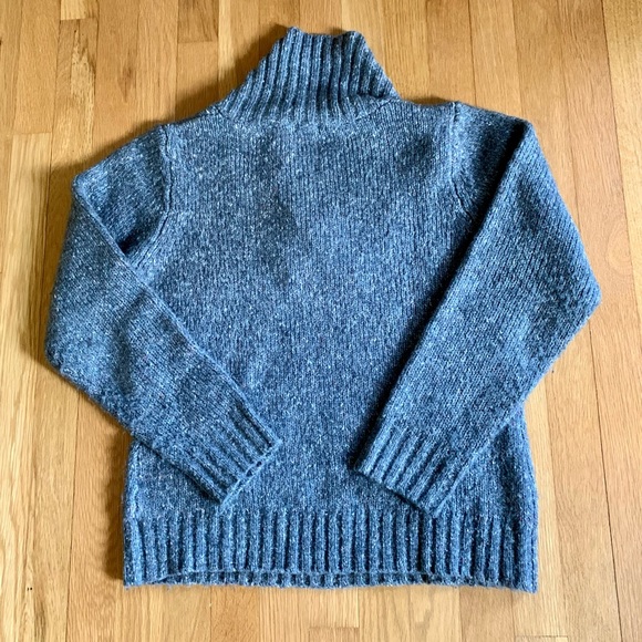 LL Bean wool blend shawl collar sweater, medium - Picture 3 of 4